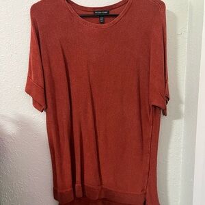 Eileen Fisher Women's Rust Short Sleeve Tee